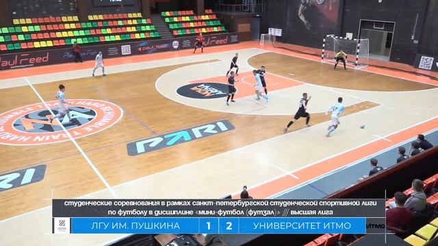 ЛГУ им. Пушкина — Университет ИТМО | Студенческие соревнования в дисциплине "мини-футбол (футзал) смотреть онлайн