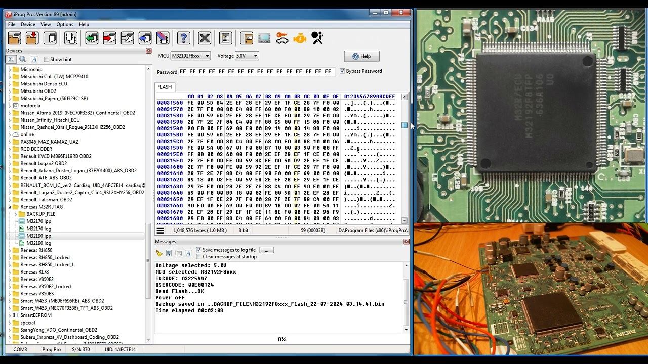 IprogPro Renesas M32R JTAG M32192F8TFP