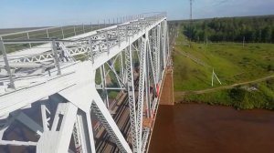 Шиженский железнодорожный мост. Разводной мост откатно-раскрывающейся системы