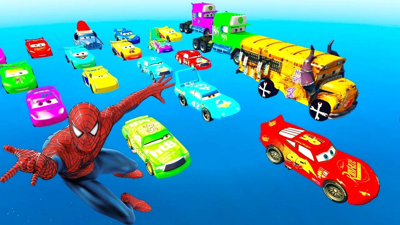 Тачки Молния Маккуин с Чико Хик и Друзья Док Хадсон Машины Гонки Игры Мультфильм для Детей