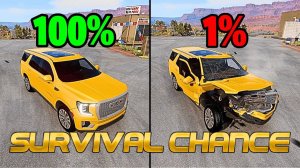 Реалистичные аварии с шансом на выживание #74 😱|BeamNG.Drive| Бименджи Драйв