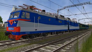 ВЛ82М-069 с обзорными вагонами в Openrails