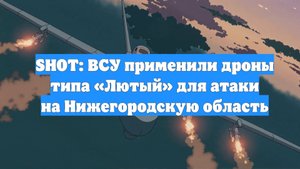 SHOT: ВСУ применили дроны типа «Лютый» для атаки на Нижегородскую область