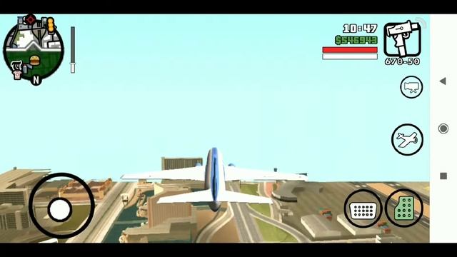 Прикол с гигантским самолётам в GTA SAN ANDRES на Android