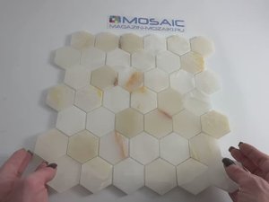 Мозаика HEXAGON ONYX WHITE