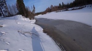 Еду в тайгу на три дня. Опасный переход через речку. Пришлось построить мостик 1 серия