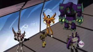 Свиндл даёт шлемы Рэмджету и Саншторму из трансформеры анимейтед