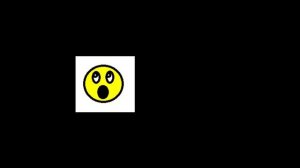 Прикольный, испуганный, удивленный смайлик.