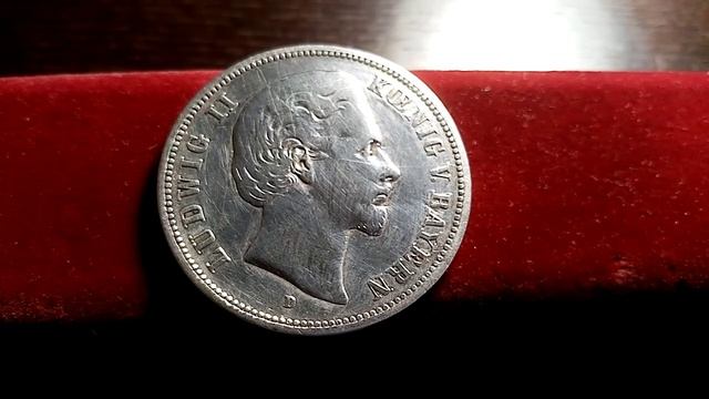 5 МАРОК 1874 г.D ЛЮДВИГ II.БАВАРИЯ.ОБЗОР смотреть онлайн