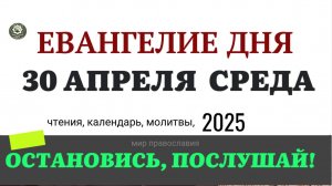 30 АПРЕЛЯ среда ЕВАНГЕЛИЕ ДНЯ  2025 #евангелие