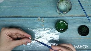 Миниатюра для ватной игрушки - букет цветов из ваты