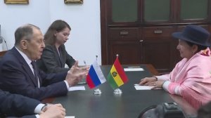 С.В.Лавров в ходе встречи с Министром иностранных дел С.Сосой Лундой СМИД БРИКС, 29 апреля 2025