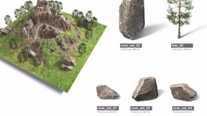 Asset Unity - Hill Rock Mountain Terrain