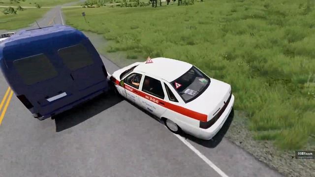 ЗА РУЛЁМ УЧЕНИК! ВПЕРВЫЕ ЗА РУЛЁМ УЧЕБНОГО АВТОМОБИЛЯ | BeamNG.drive