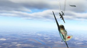 Два И-16 против двух Bf110. Подмосковье, осень. VR