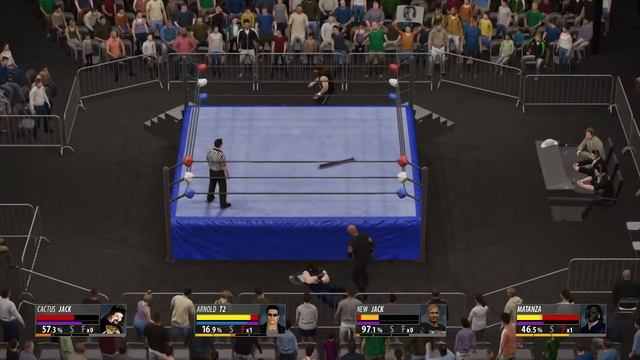 WWE 2K16 - New Jack vs Matanza vs. Arnold T2 vs. Cactus Jack Hardcore Title смотреть онлайн
