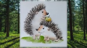 Ёжики. Рисунок акварелью /Акварель для начинающих /Рисуем с детьми