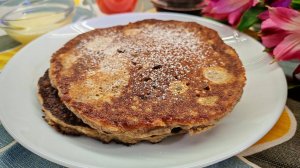 Оладьи из бананов, овсянки и яиц. Диетическое блюдо, простой и быстрый рецепт.