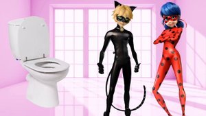 Леди Баг и Супер Кот КАКАЮТ в ТУАЛЕТЕ весело! КАКАШКИ Леди Баг. Леди Баг КАКАЕТ