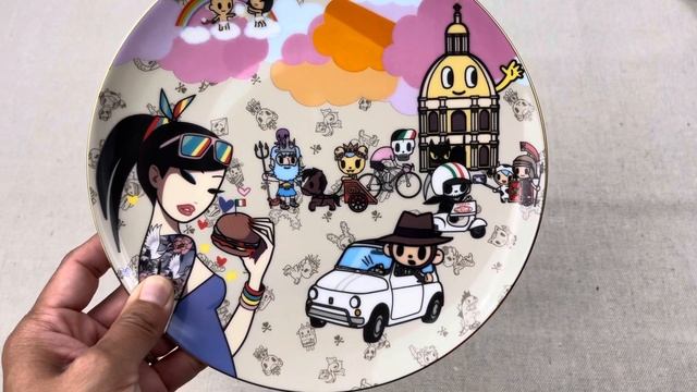 TOKIDOKI CHINA - Ceramic Plates & Mug Sets - Rome, Cherry Blossom, Rainbow, Doodle смотреть онлайн