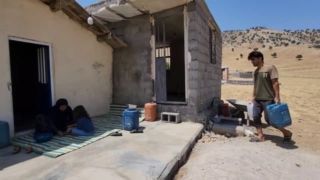 "Traditional and spiritual life: a mother with her son and grandson during plastering" смотреть онлайн