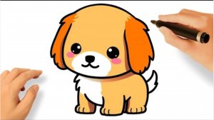 КАК НАРИСОВАТЬ КРАСИВОГО ЩЕНКА В СТИЛЕ КАВАИ 🐶