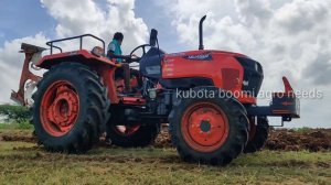 kubota mu 4501 4 wd tractor with umiya reversiable MB plough in boomi agro needs
