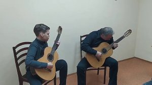 Ключук Ян, Бальчунас А.Ф. дуэт гитар - учитель-ученик Каля майго церама Слонимская ДШИ