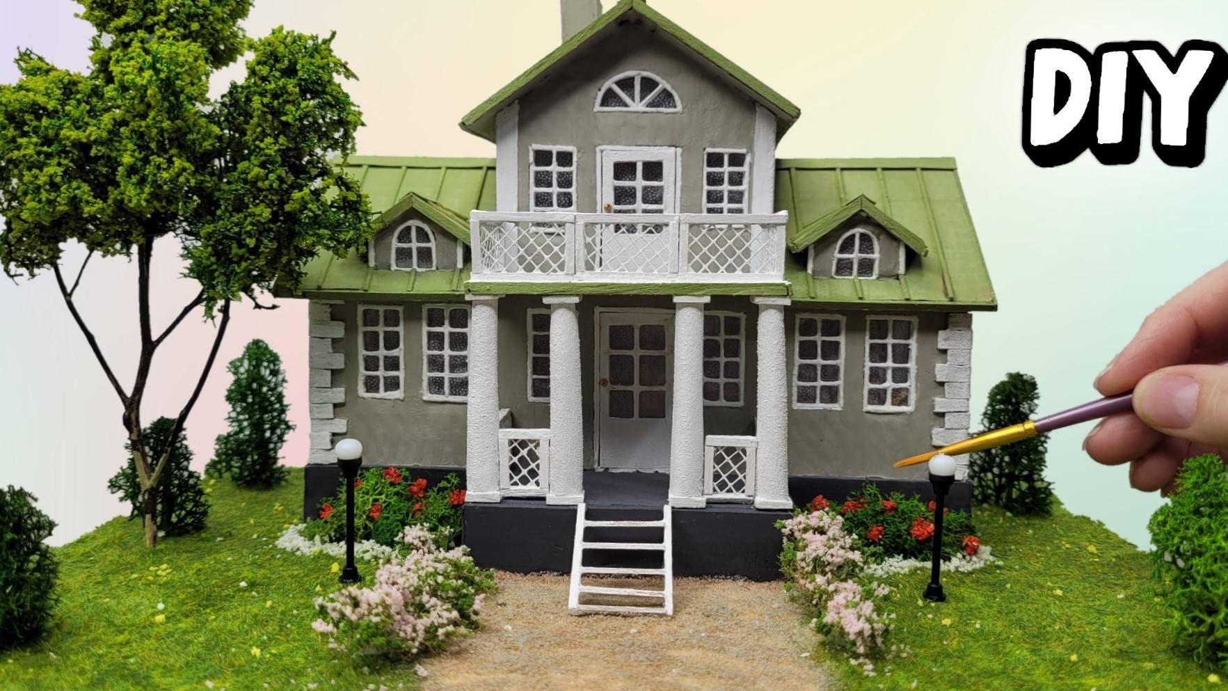 Загородный дом из картона своими руками / DIY смотреть онлайн