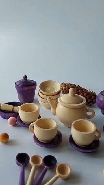 Игрушечная посуда Чайный набор Баклажаник смотреть онлайн