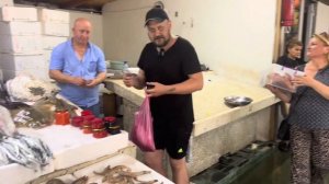 Цены в Грузии/рыбный рынок в Батуми/осетр/устрицы/осьминоги/черноморские скаты/мидии/много рыбы/