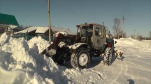 Трактор самодельный 1, "Медведь" зимой/home-made tractor in witer time