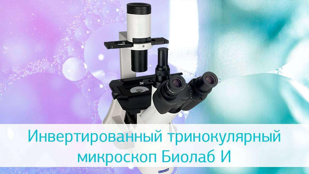 Инвертированный, тринокулярный, планахроматический микроскоп Биолаб-И: видеообзор смотреть онлайн
