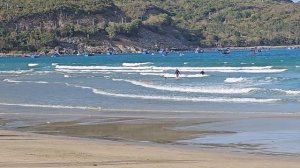 Пляж Бай Дай, лазурное море. Пляж Баунти. Белый песок, пальмы. Полная часа езды от Нячанга, Вьетнам.