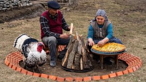 Мясной пирог на костре по-Деревенски