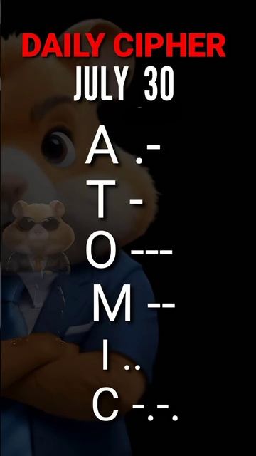 30 July hamster kombat daily cipher combo || daily cipher hamster kombat today || 30 July смотреть онлайн