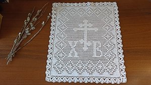 СП Красивая салфетка. Отчёт апрель. Пасхальная салфетка.