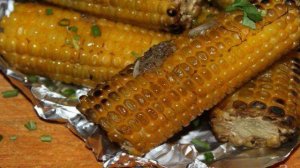 Кукуруза на мангале с дымком