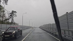 Аникеевка с запада на восток по новой эстакаде.