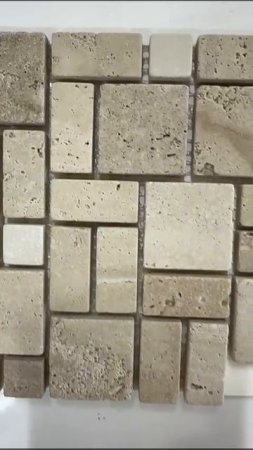 Мозаика травертин  размер чипа мозаики разноформатный
