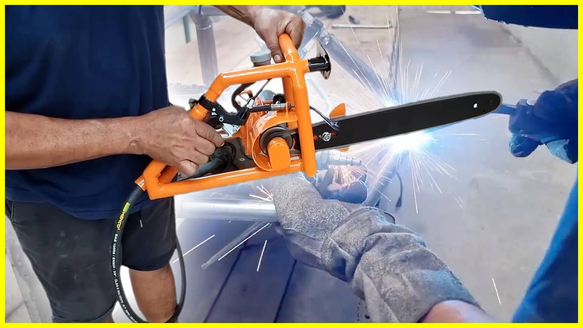 Пневматическая цепная пила своими руками! смотреть онлайн