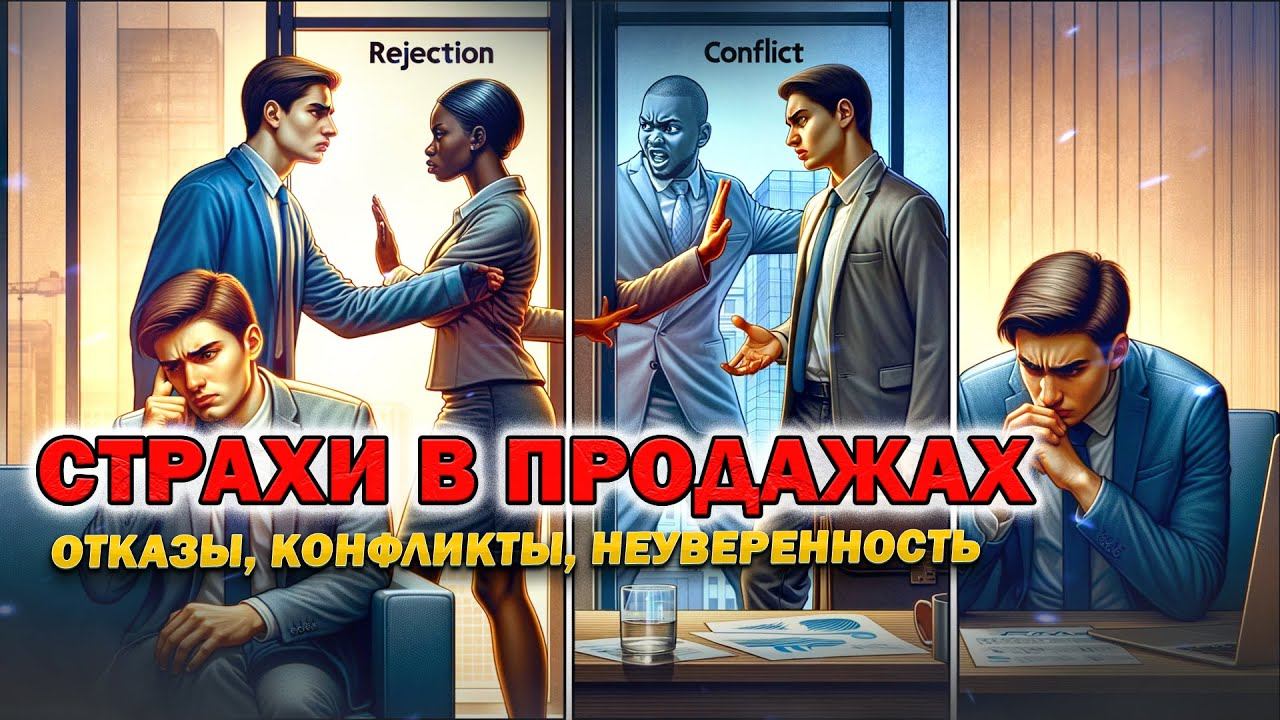 Преодоление Страхов в Продажах: Отказ, Конфликт и Неуверенность #СтрахВПродажах