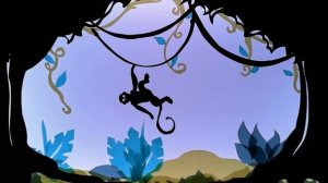 Обезьянка  Теневая анимация.