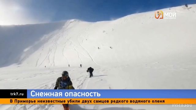 Снежная лавина накрыла туриста в Приисковом на неподготовленном спуске смотреть онлайн