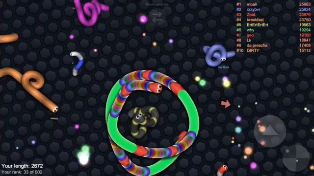 Играю в змейку Slither.io