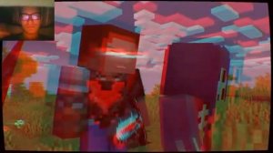 Реакция на Entity 303 and Dreadlord vs Herobrine - Minecraft Fight Animation