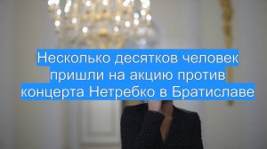 Несколько десятков человек пришли на акцию против концерта Нетребко в Братиславе