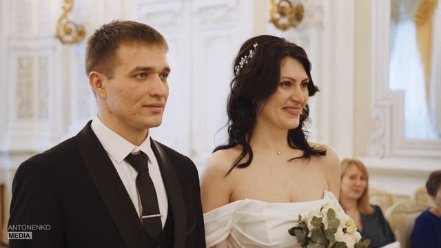 Регистрация во Дворце бракосочетания №1. Съемка видео в ЗАГСе Санкт-Петербурга