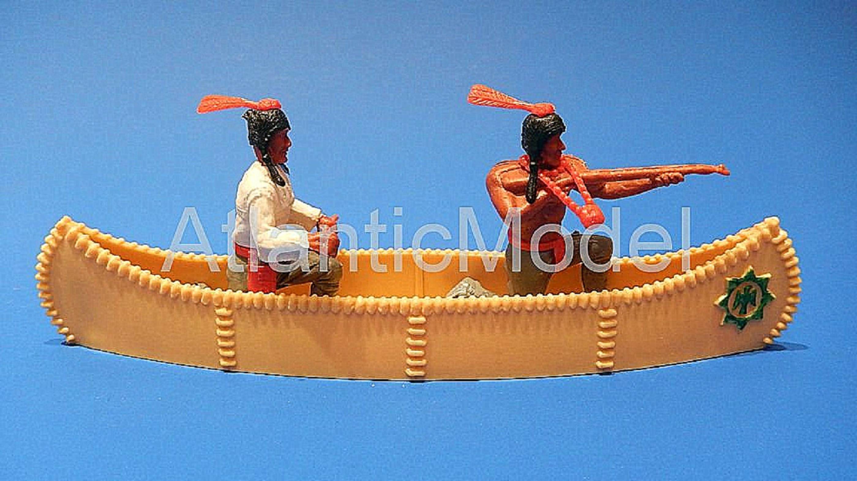 солдатики Timpo №01 Индейцы Сарси в пироге 2 фигуры, оригинал смотреть онлайн