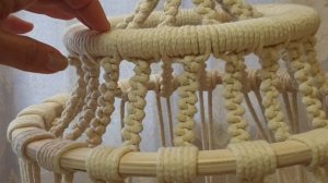 Ч 1.  Уют в каждый узелок: Вяжем люльку макраме вместе! Обязываем коуш и два малых кольца люльки